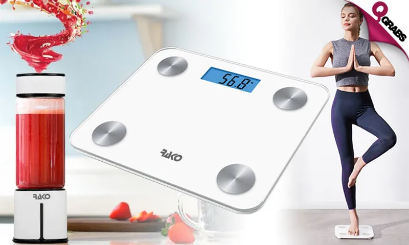 Rako Smart Body Scale + 6-Blade Portable Blender!